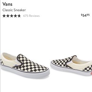 Vans Classic Black Checkerboard Slip On Checker